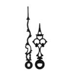 Zeiger Antik schwarz 07-0195 | Messing | seidenmatt lackiert