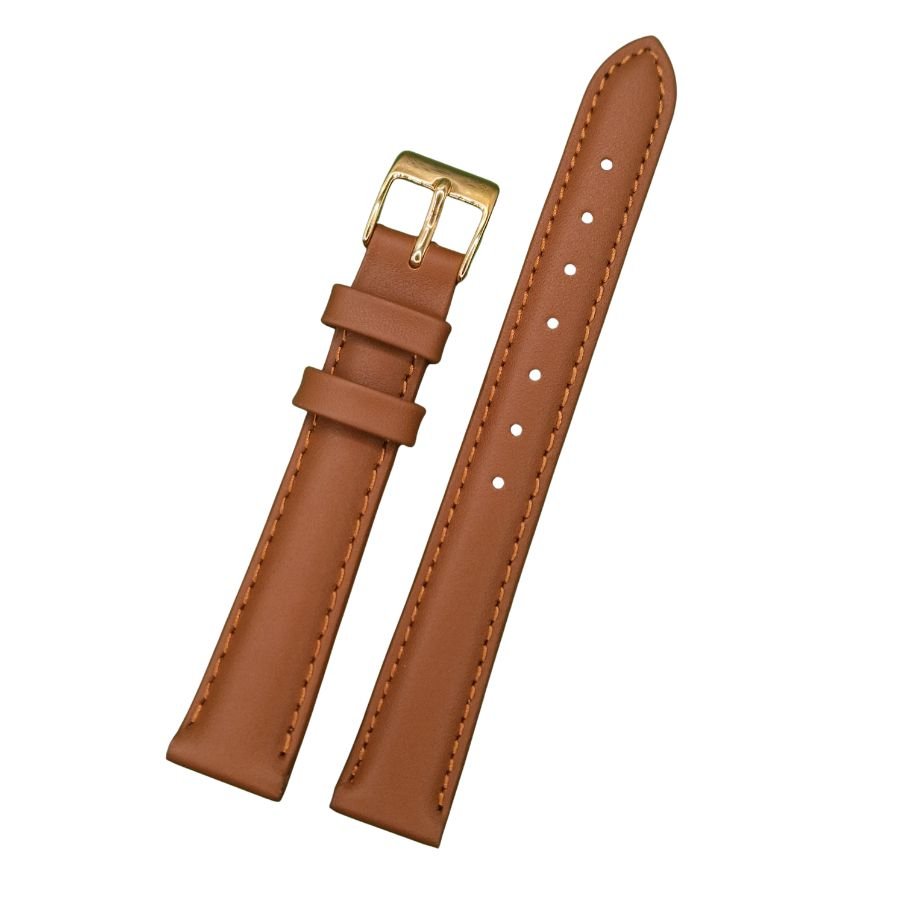 LG 415 Lederband braun LG 416 / LS 416 | Extra lang | Glatt | braun Naht - Image 1