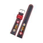 Lederband dunkelblau LG 515 / LS 515 | Ethno-Kuh | weisse Naht
