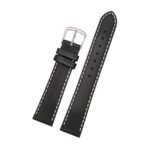 Lederband schwarz LG 535 / LS 535 | Glatt | weisse Naht – Bild 2