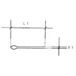 Sortiment 180x Stahlstifte für Bandglieder 617 OEP 11/18 | Edelstahl | Durchmesser 1.1 mm | Stahlstifte mit offenem Ende (Spaltstifte)