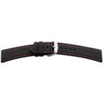 Kunststoffband BE 1811 | schwarz | genarbt | rote Naht | 22/22 mm | BEAR - Image 2