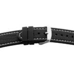 Kunststoffband BE 1820 | schwarz | genarbt | weisse Naht | 18/18 mm | BEAR