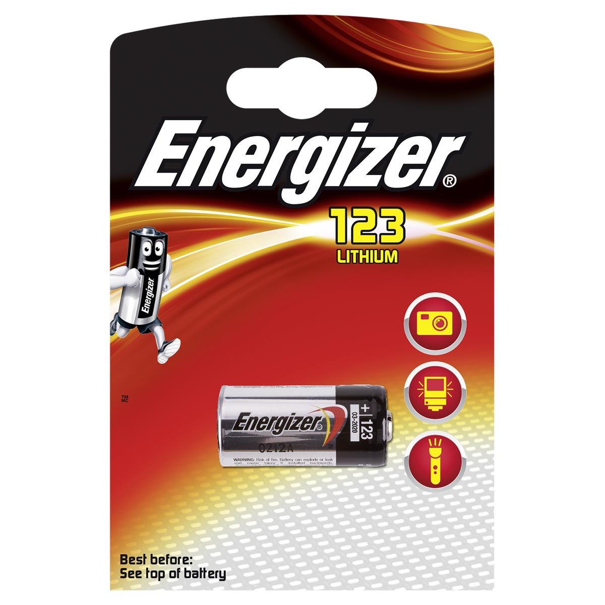 E CR 123 A Energizer CR 123 A (1 Stück) Lithium Stabbatterie 3 V | CR123A | DL 123 A - Image 1