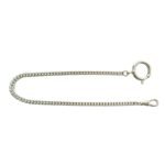 Taschenuhrkette Panzer U 921/NI vernickelt | Stärke 1.3 cm | Länge 30 cm